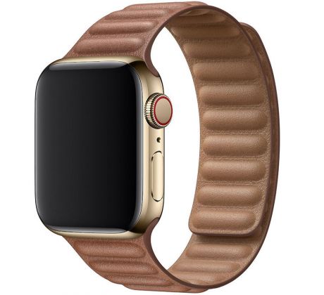 Koženkový remienok Leather Link pre Apple Watch (38/40/41mm) Brown
