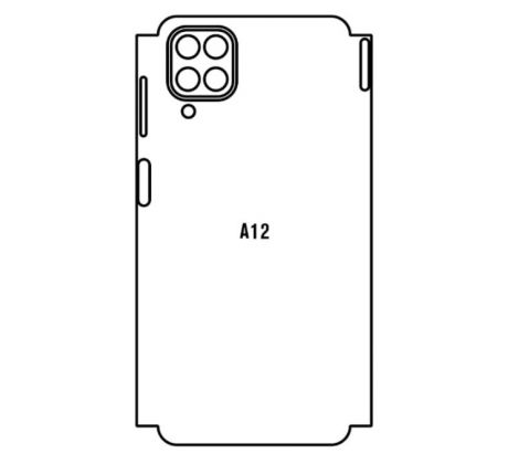 Hydrogel - zadná ochranná fólia - Samsung Galaxy A12 - typ výrezu 3