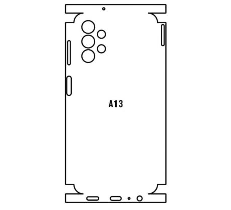 Hydrogel - zadná ochranná fólia - Samsung Galaxy A13 - typ výrezu 3