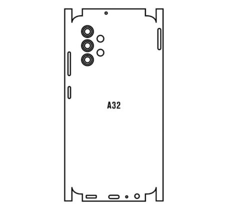 Hydrogel - zadná ochranná fólia - Samsung Galaxy A32 4G  - typ výrezu 2