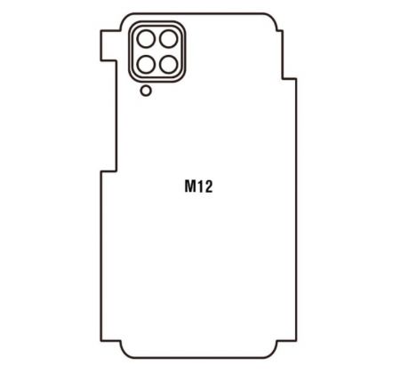 Hydrogel - zadná ochranná fólia - Samsung Galaxy M12 - typ výrezu 2