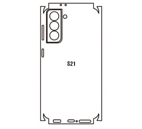 Hydrogel - zadná ochranná fólia - Samsung Galaxy S21 - typ výrezu 3