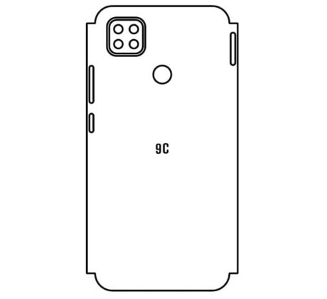 Hydrogel - zadná ochranná fólia - Xiaomi Redmi 9C - typ výrezu 3