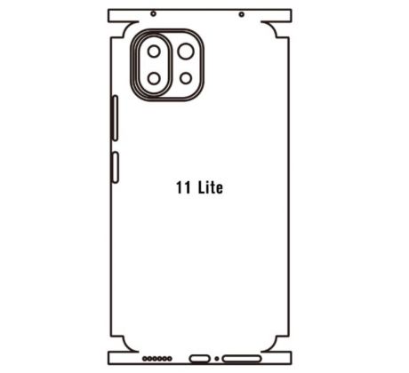 Hydrogel - zadná ochranná fólia - Xiaomi 11 lite 5G NE - typ výrezu 2