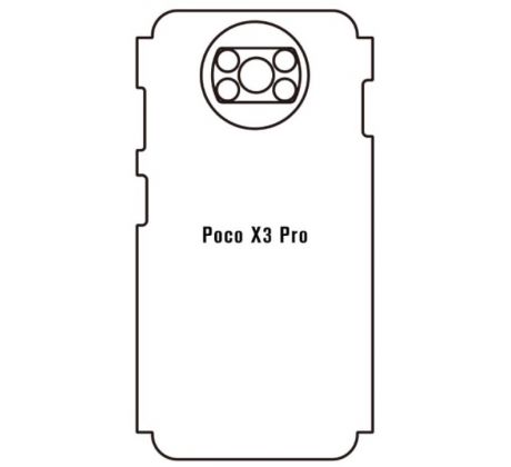Hydrogel - zadná ochranná fólia - Xiaomi Poco X3 Pro - typ výrezu 2
