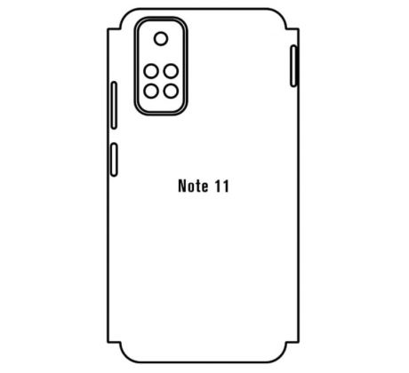 Hydrogel - zadná ochranná fólia - Xiaomi Redmi Note 11 - typ výrezu 2