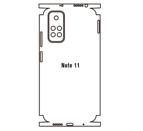 Hydrogel - zadná ochranná fólia - Xiaomi Redmi Note 11 - typ výrezu 3