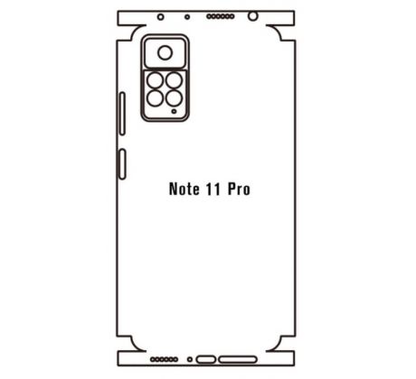 Hydrogel - zadná ochranná fólia - Xiaomi Redmi Note 11 Pro - typ výrezu 3