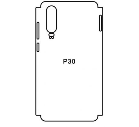 Hydrogel - zadná ochranná fólia - Huawei P30 - typ výrezu 2