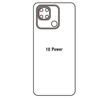 Hydrogel - zadná ochranná fólia - Xiaomi Redmi 10 Power - typ výrezu 2