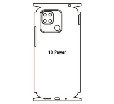 Hydrogel - zadná ochranná fólia - Xiaomi Redmi 10 Power - typ výrezu 4