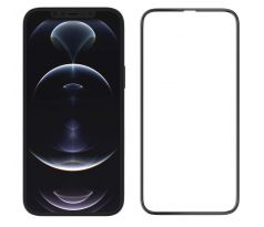 5D Hybrid ochranné sklo iPhone 12 mini s vystúpenými okrajmi - čierne
