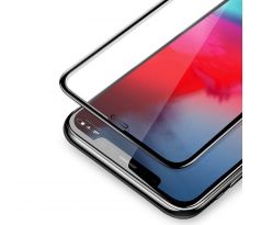 5D Hybrid ochranné sklo iPhone 11 s vystúpenými okrajmi - čierne