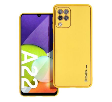 Forcell LEATHER Case  Samsung Galaxy A22 4G žltý
