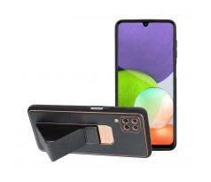 Forcell LEATHER Case Kickstand  Samsung Galaxy A12 čierny