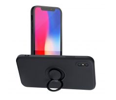 Forcell SILICONE RING Case  iPhone X čierny