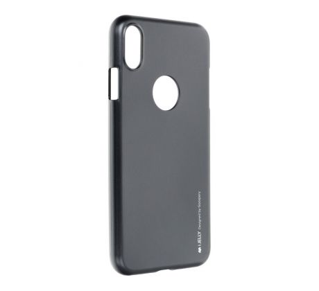 i-Jelly Case Mercury  iPhone XS Max s otvorom na logo -  čierny