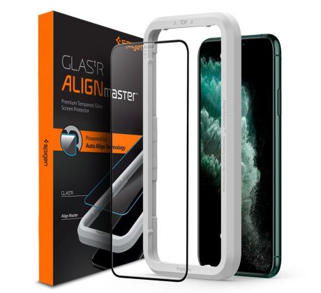 OCHRANNÉ TVRDENÉ SKLO SPIGEN ALM GLASS FC iPhone 11 Pro Max BLACK