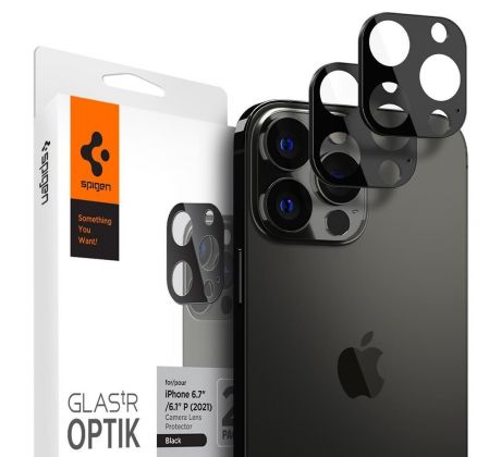 OCHRANNÉ SKLO ZADNEJ KAMERY  SPIGEN OPTIK.TR CAMERA PROTECTOR 2-PACK iPhone 13 Pro / 13 Pro Max GRAPHITE