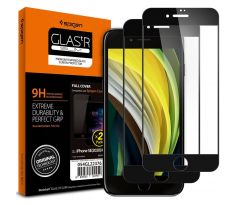 OCHRANNÉ TVRDENÉ SKLO SPIGEN GLASS FC 2-PACK iPhone 7 / 8 / SE 2020 / 2022 BLACK