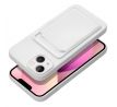 Forcell CARD Case  iPhone 13 biely