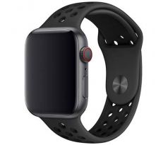 Remienok pre Apple Watch (42/44/45mm) Sport, black-black  (veľkosť S)