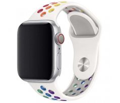 Remienok pre Apple Watch (42/44/45mm) Sport, white-colorful (veľkosť S)