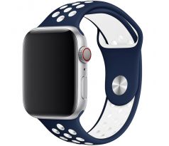 Remienok pre Apple Watch (42/44/45mm) Sport, blue-white (veľkosť S)