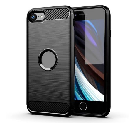 Forcell CARBON Case  iPhone SE 2020/2022 čierny