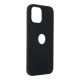 Forcell Silicone Case  iPhone 12 Pro Max čierny (with hole)