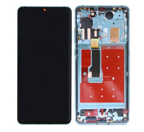 OLED displej + dotykové sklo Huawei P30 Pro s rámom (blue)