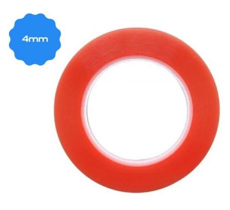 Magic RED - obojstranná lepiaca páska - 4mm x 25m (transparentná) 