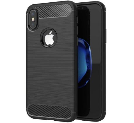 Forcell CARBON Case  iPhone XS čierny