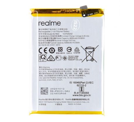 Batéria BLP803 pre Realme 8 5G/Narzo 30 Baterie 5000mAh Li-Ion OEM