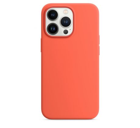iPhone 13 Pro Max Silicone Case s MagSafe - Nectarine design (oranžový)
