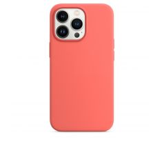iPhone 13 Pro Max Silicone Case s MagSafe - Pink Pomelo design (lososový)