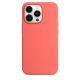 iPhone 13 Pro Max Silicone Case s MagSafe - Pink Pomelo design (lososový)
