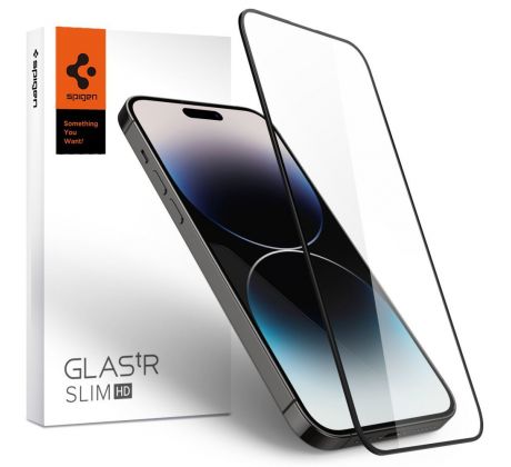 OCHRANNÉ TVRDENÉ SKLO SPIGEN GLASS FC iPhone 14 Pro BLACK