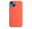 iPhone 13 mini Silicone Case s MagSafe - Nectarine design (oranžový)
