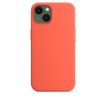 iPhone 13 mini Silicone Case s MagSafe - Nectarine design (oranžový)