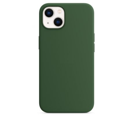 iPhone 13 mini Silicone Case s MagSafe - Clover design (zelený)
