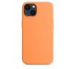 iPhone 13 mini Silicone Case s MagSafe - Marigold design (oranžový)