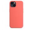iPhone 13 mini Silicone Case s MagSafe - Pink Pomelo design (lososový)