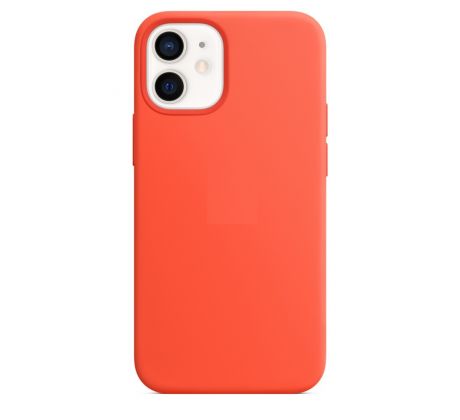 iPhone 12 mini Silicone Case s MagSafe - Electric Orange design (oranžový)