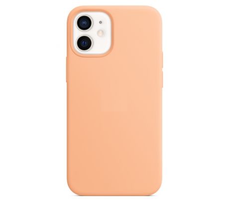 iPhone 12 mini Silicone Case s MagSafe - Cantaloupe design (oranžový)