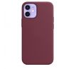 iPhone 12 mini Silicone Case s MagSafe - Plum design (bordový)