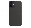 iPhone 12/12 Pro Silicone Case s MagSafe - Black design (čierny)