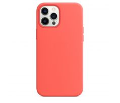 iPhone 12 Pro Max Silicone Case s MagSafe - Pink Citrus design (lososový)