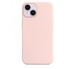 iPhone 14 Plus Silicone Case s MagSafe - Chalk Pink design (ružový)