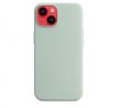 iPhone 14 Silicone Case s MagSafe - Succulent design (zelený)